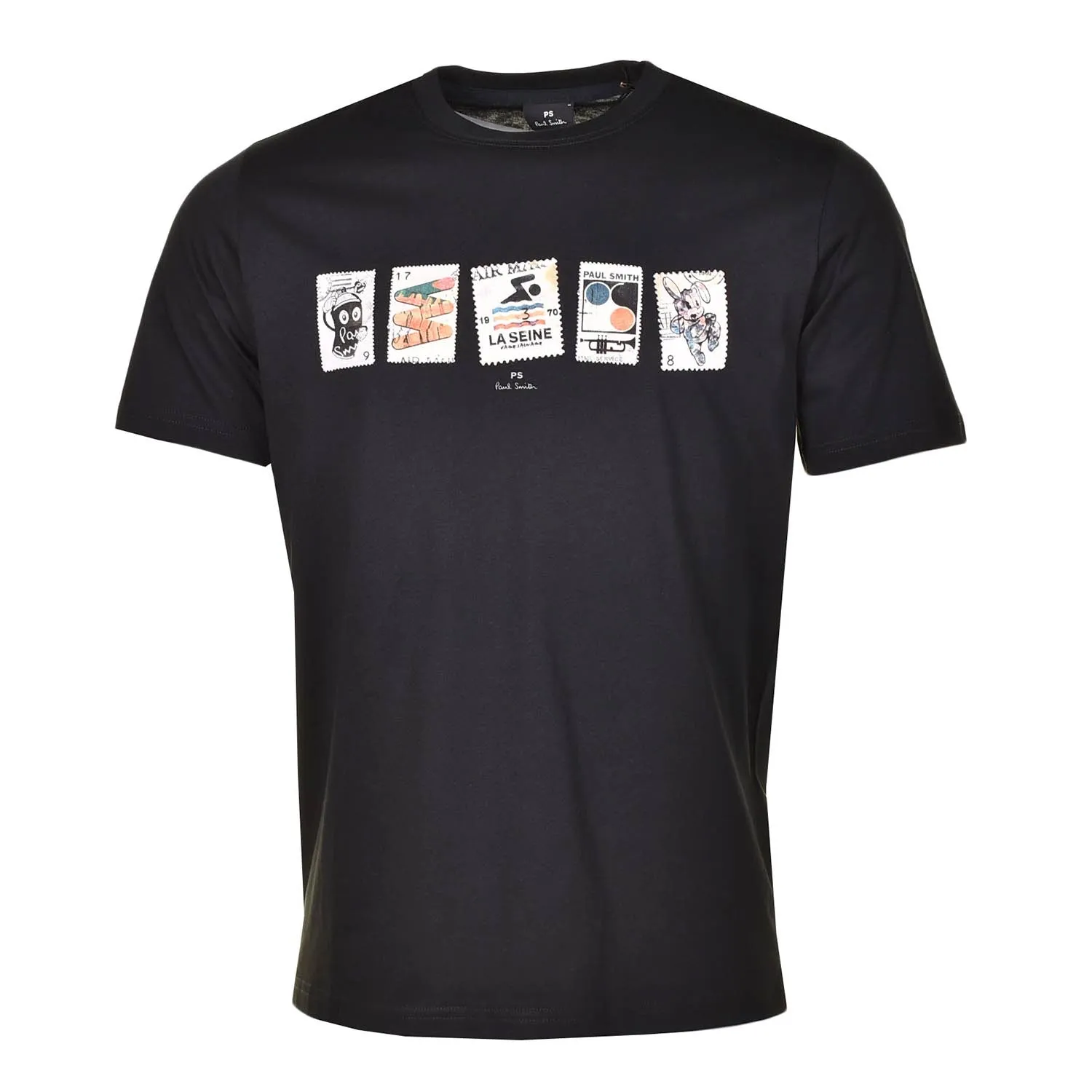 Regular Fit Stamps T Shirt Black sold by RAGAZZI product image thumbnail 2