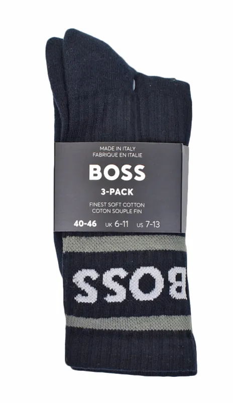 3 Pack RS Sport Socks Navy White Black sold by RAGAZZI