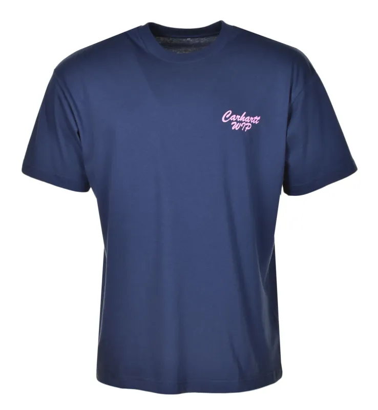 Short Sleeve Friendship T Shirt Airforce Blue Light Pink sold by RAGAZZI
