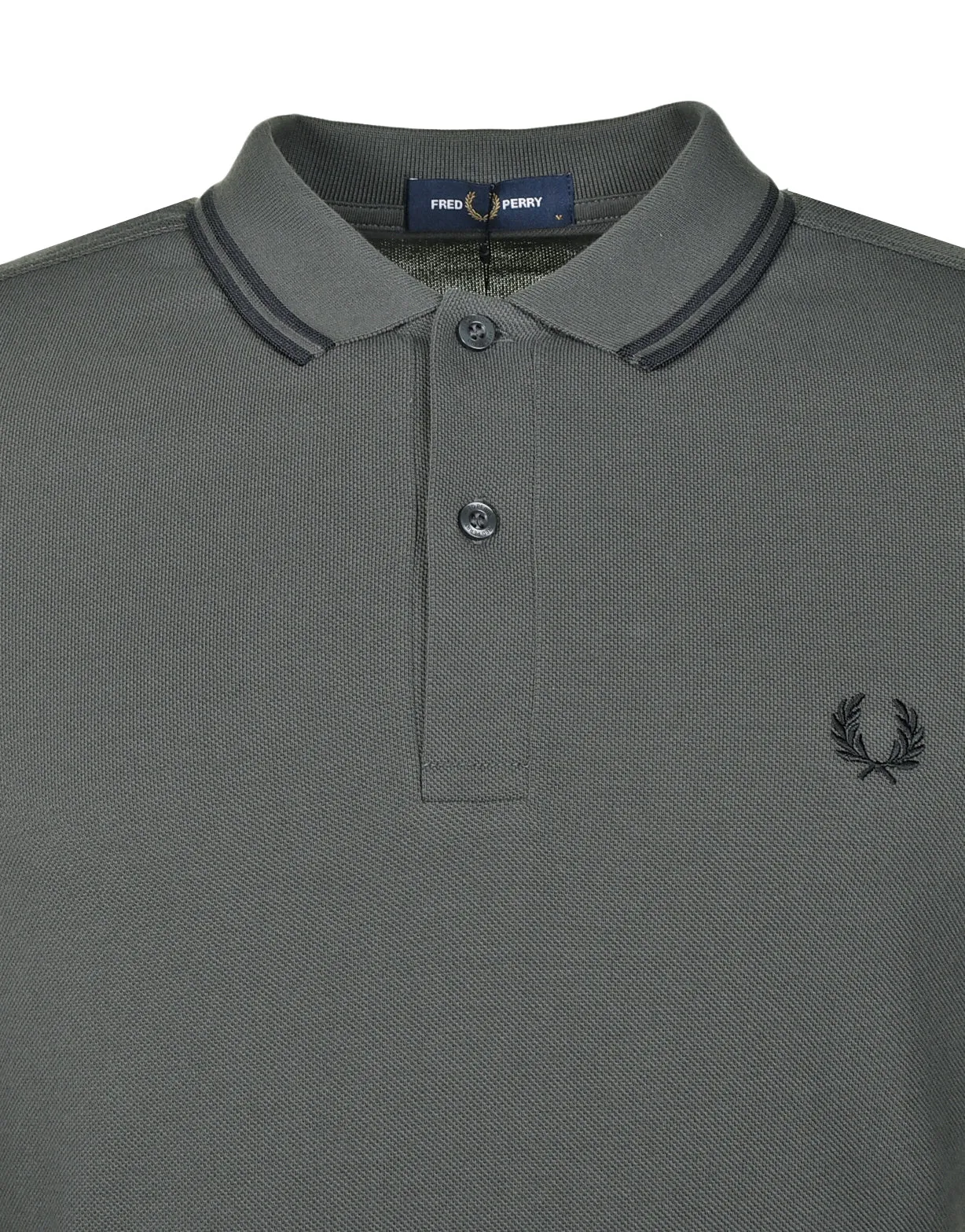 Long Sleeve Twin Tipped Polo Shirt Field Green sold by RAGAZZI product image thumbnail 3