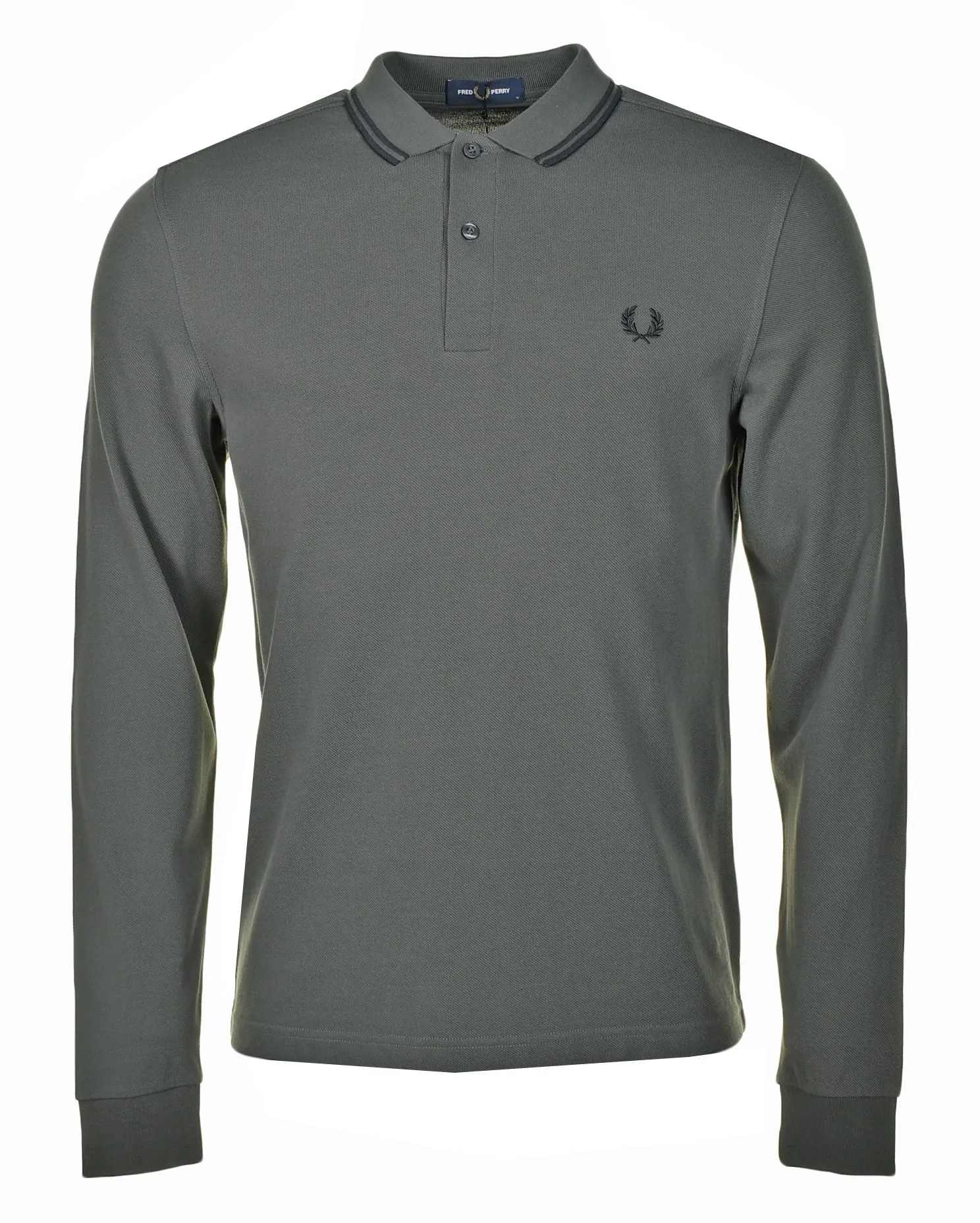 Long Sleeve Twin Tipped Polo Shirt Field Green sold by RAGAZZI