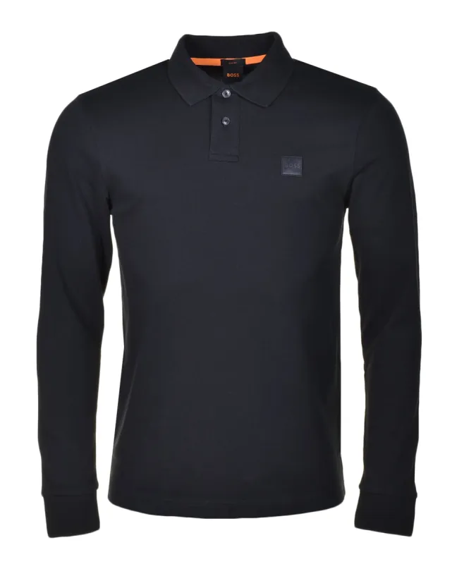 Passerby Long Sleeve Polo Shirt Black sold by RAGAZZI