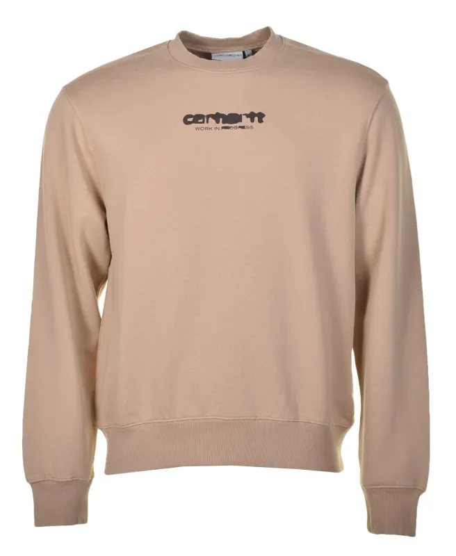 Ink Bleed Sweatshirt Sable Tobacco Washed sold by RAGAZZI