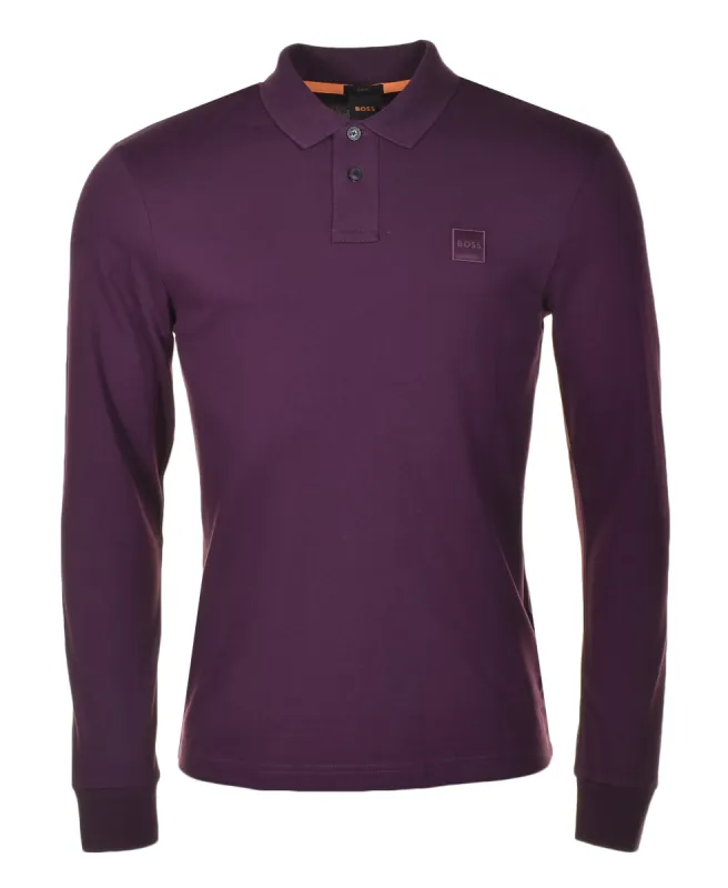 Passerby Long Sleeve Polo Shirt Medium Purple sold by RAGAZZI