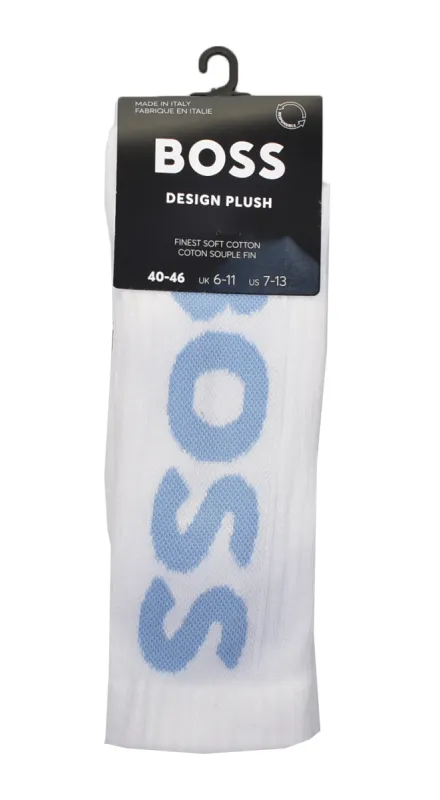 Rib Logo Socks White sold by RAGAZZI