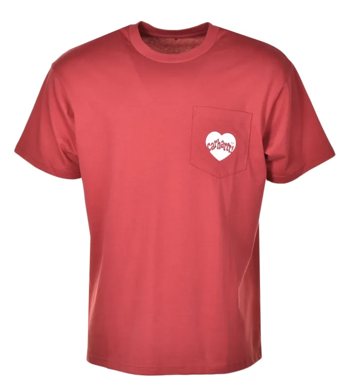 Short Sleeve Amour Pocket T Shirt Red sold by RAGAZZI