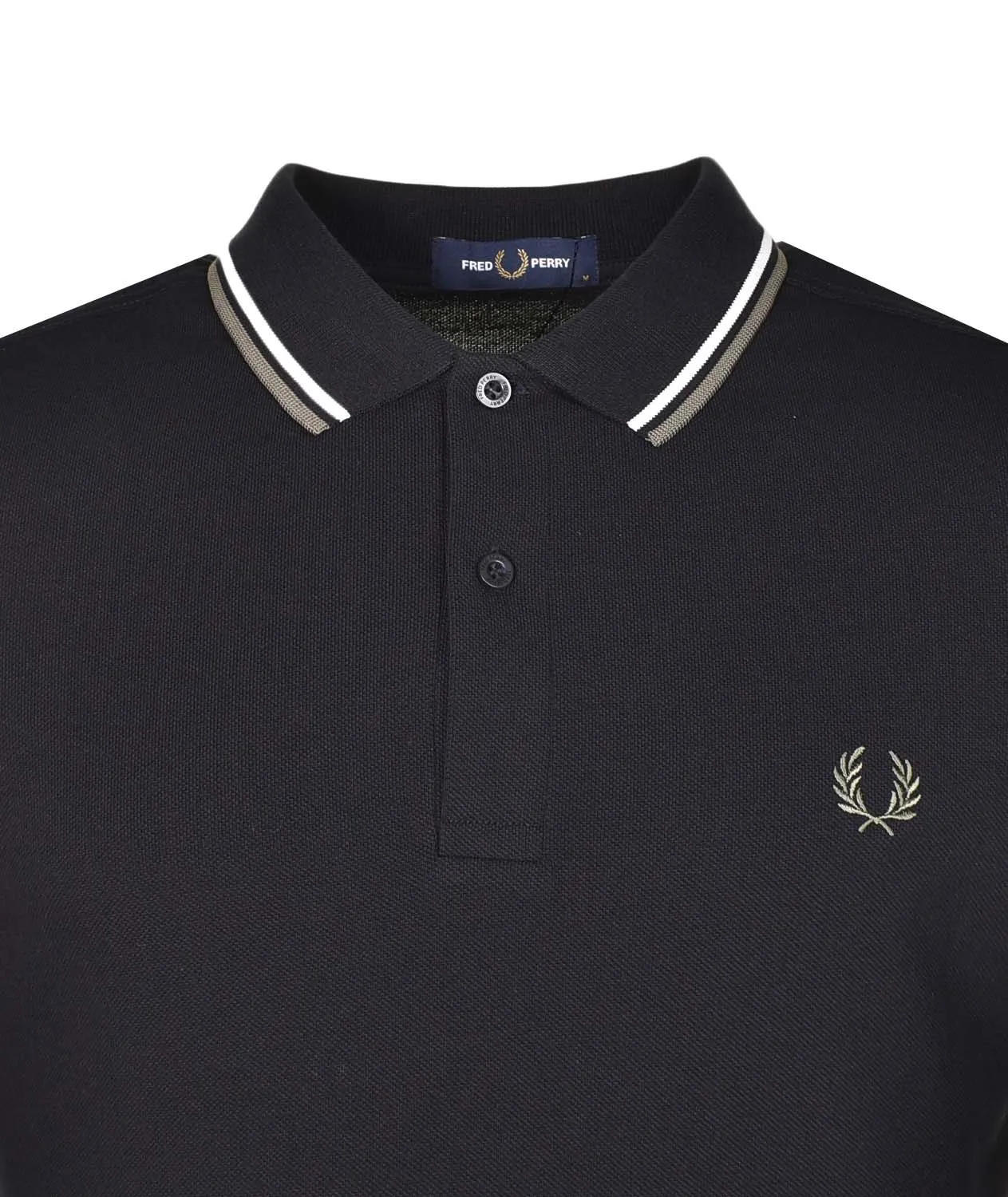 Short Sleeve Twin Tipped Polo Shirt Black Ecru Green sold by RAGAZZI product image thumbnail 3