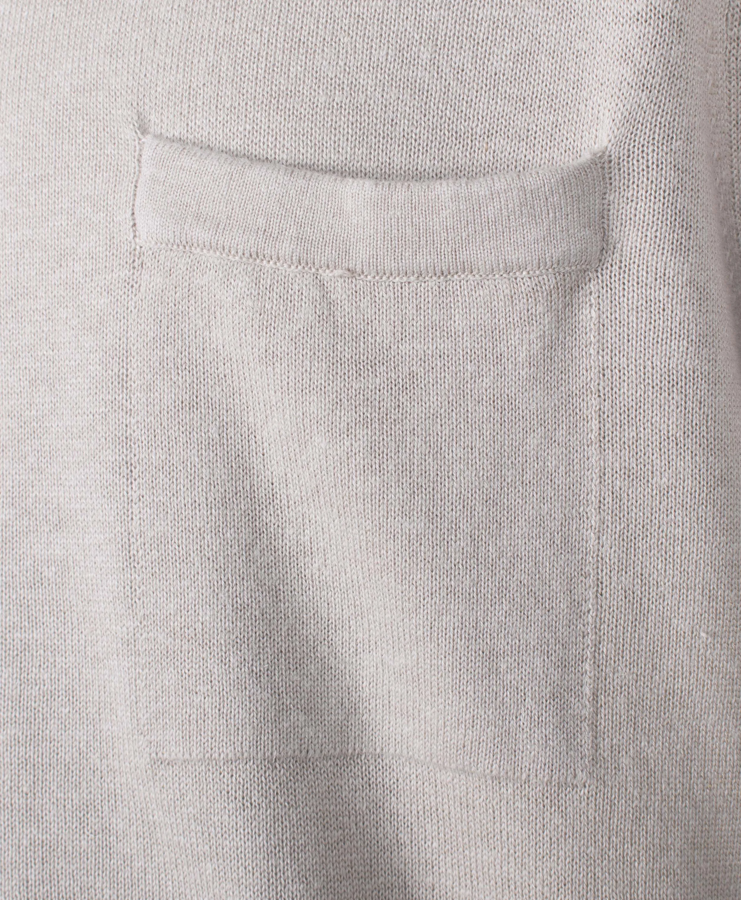 Kamiccio Knitted Full Button Short Sleeve Polo Shirt Light Beige sold by RAGAZZI product image thumbnail 3