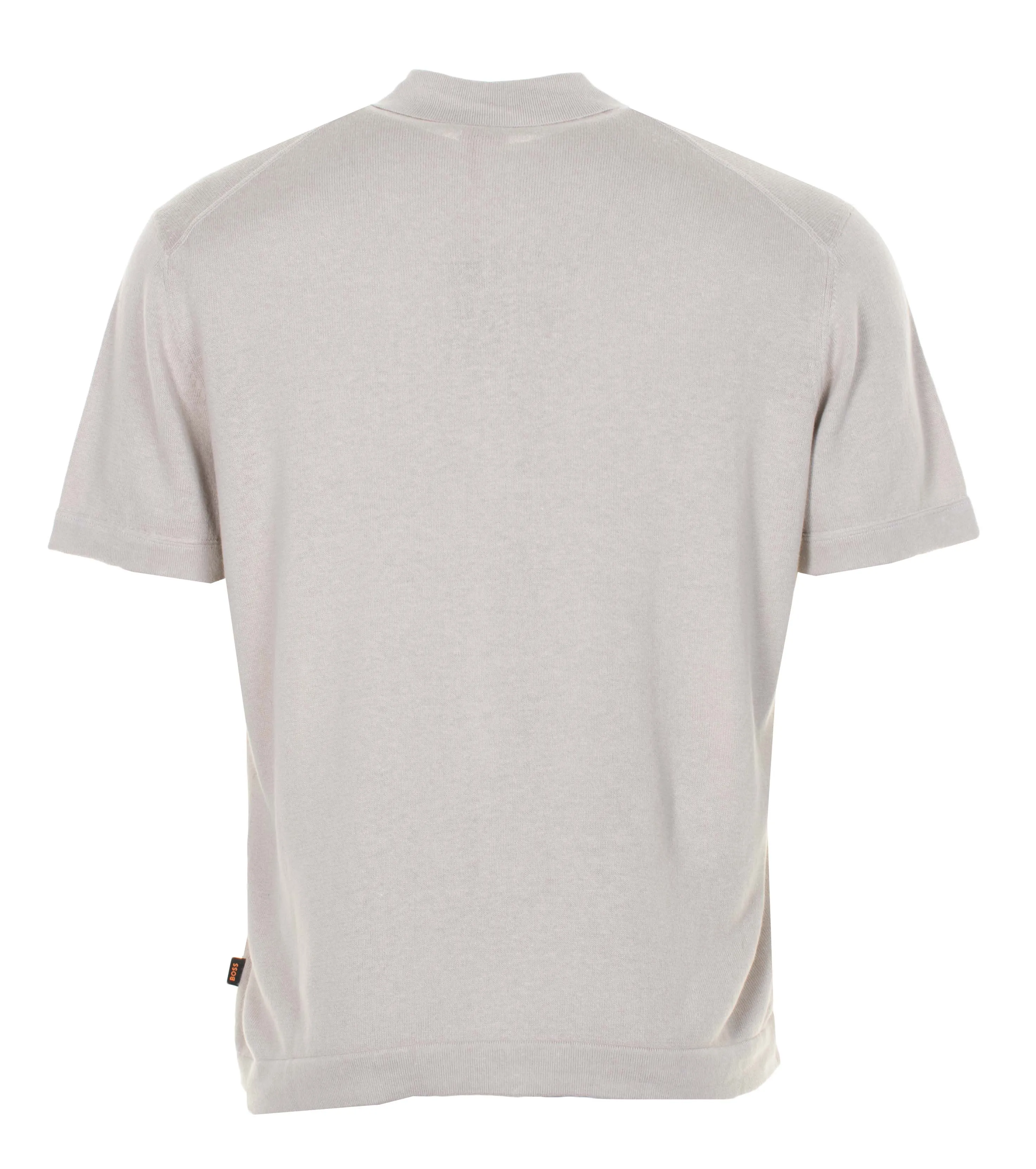 Kamiccio Knitted Full Button Short Sleeve Polo Shirt Light Beige sold by RAGAZZI product image thumbnail 2