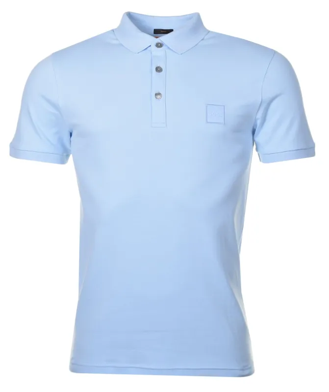 Passenger Short Sleeve Polo Shirt 462 Open Blue sold by RAGAZZI