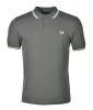 Short Sleeve Twin Tipped Polo Shirt Field Green Oatmeal sold by RAGAZZI