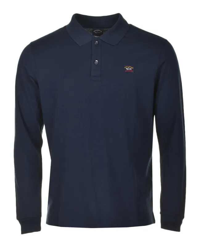 Long Sleeve Polo Shirt Navy sold by RAGAZZI