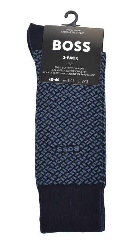 2 Pack Minicube Socks Dark Blue sold by RAGAZZI