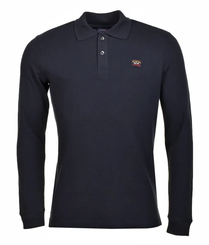 Long Sleeve Polo Shirt Black sold by RAGAZZI
