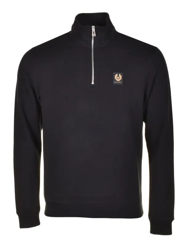 Quarter Zip Sweatshirt Black made by Belstaff