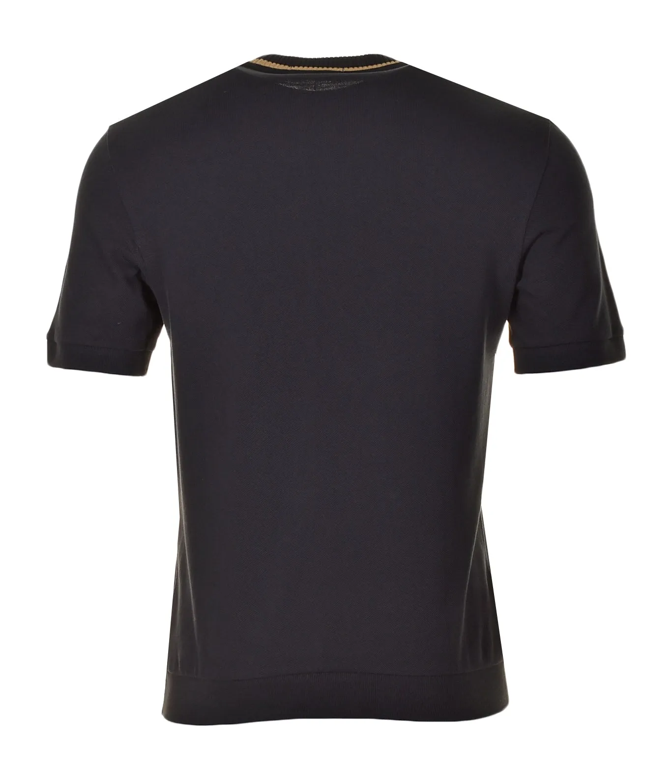 Crew Neck Pique T Shirt Black sold by RAGAZZI product image thumbnail 2