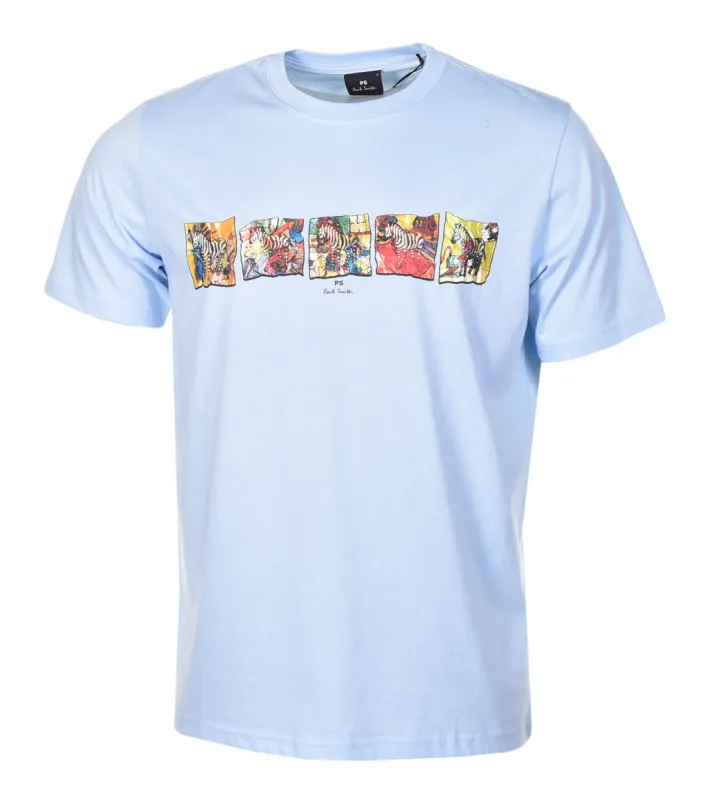 Regular Fit Zebras T Shirt Light Blue sold by RAGAZZI