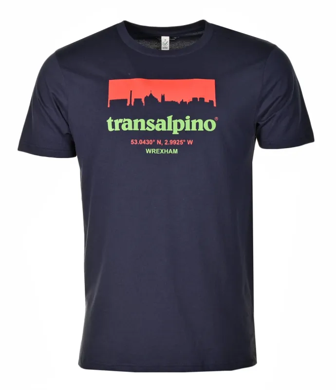 Wrexham Skyline T Shirt Navy Red sold by RAGAZZI