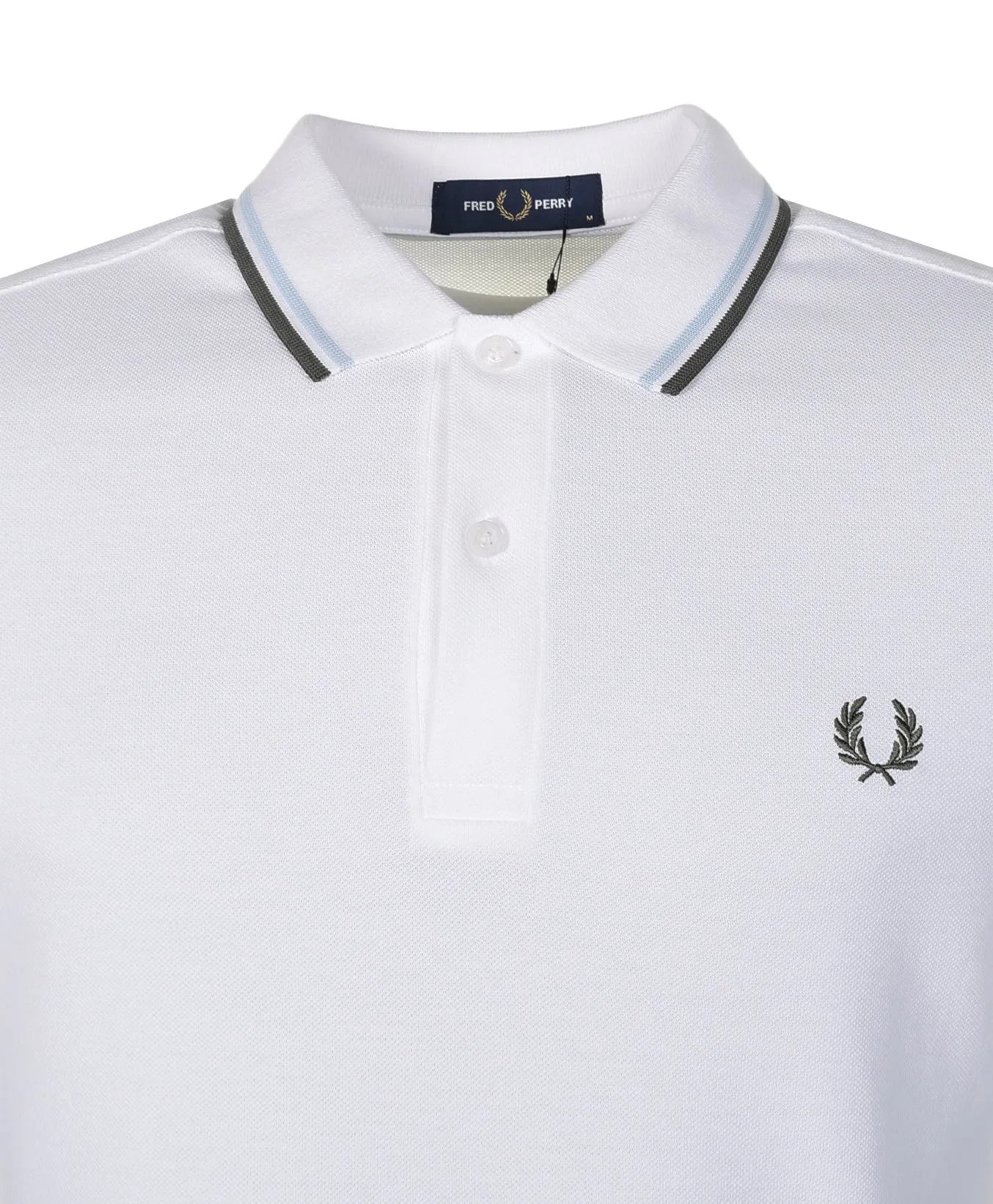 Twin Tipped Polo Shirt White Light Ice Field Green sold by RAGAZZI product image thumbnail 3
