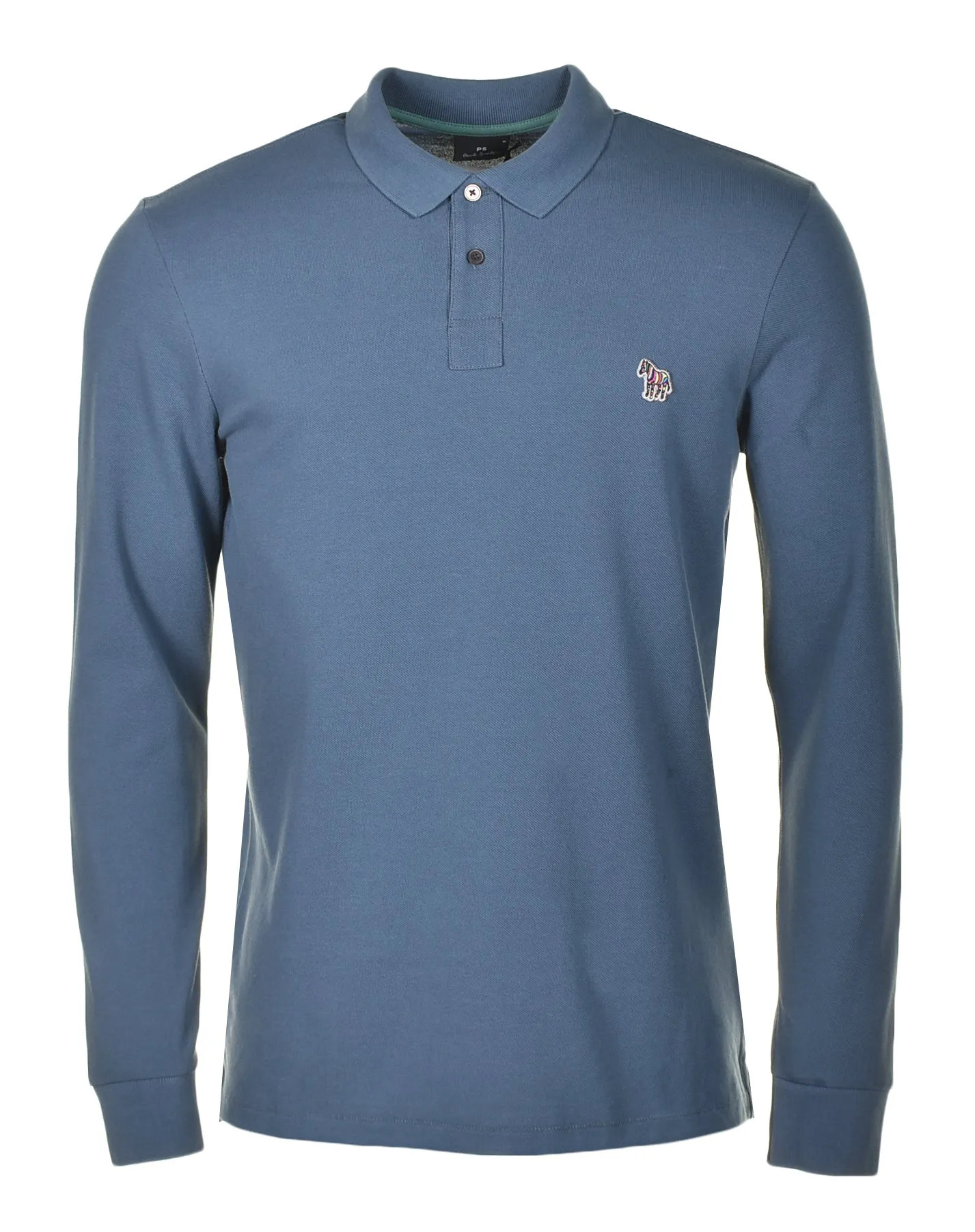 Regular Fit Long Sleeve Zebra Polo Shirt 46c Indigo sold by RAGAZZI