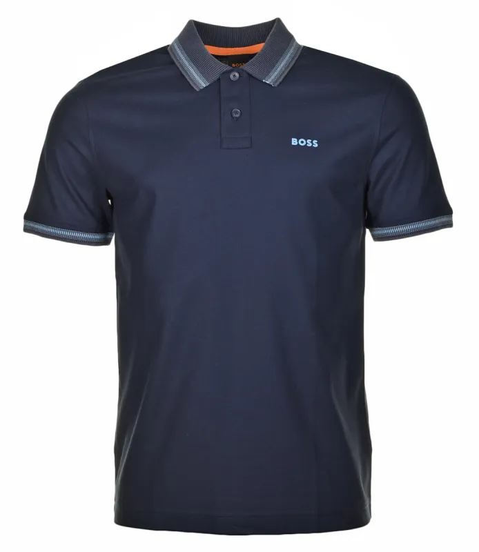 PeGlitch Knit Short Sleeve Polo Shirt Dark Blue sold by RAGAZZI