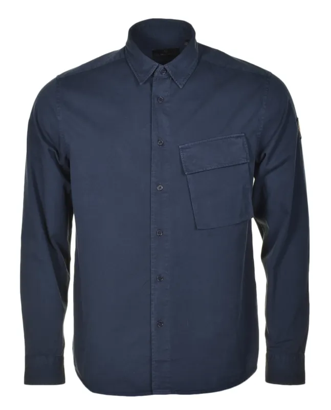 Scale Shirt Dark Ink made by Belstaff