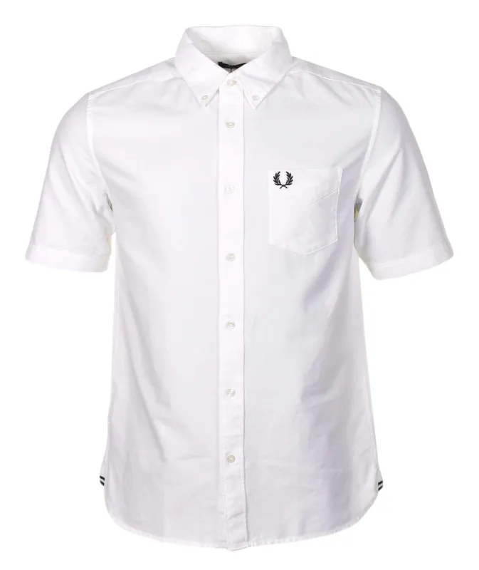 Short Sleeve Oxford Shirt White sold by RAGAZZI