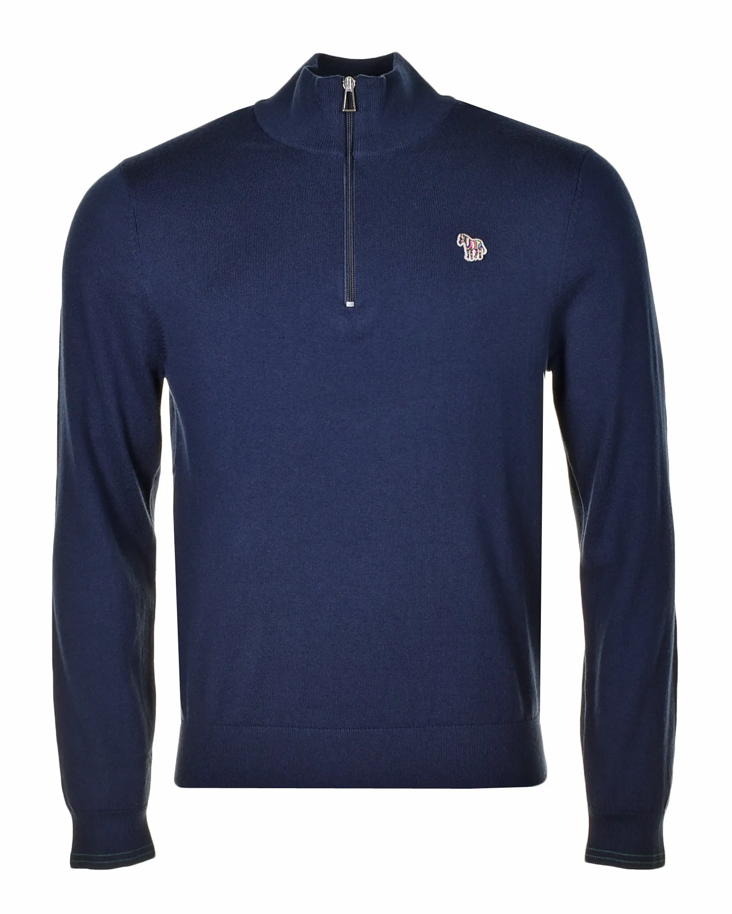 Knitted Zebra Quarter Zip Dark Navy sold by RAGAZZI