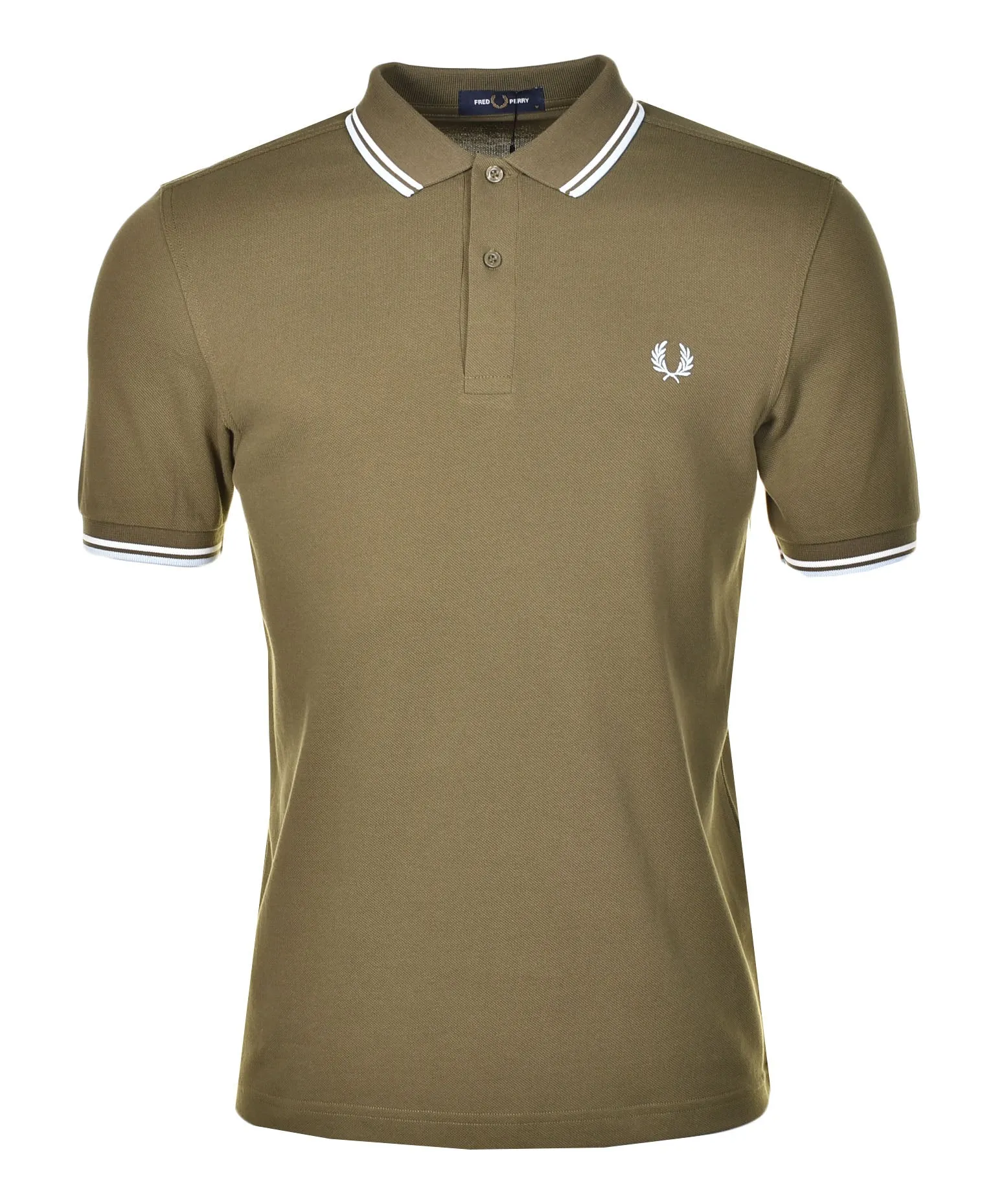 Short Sleeve Twin Tipped Polo Shirt Green Snow White Light Ice sold by RAGAZZI