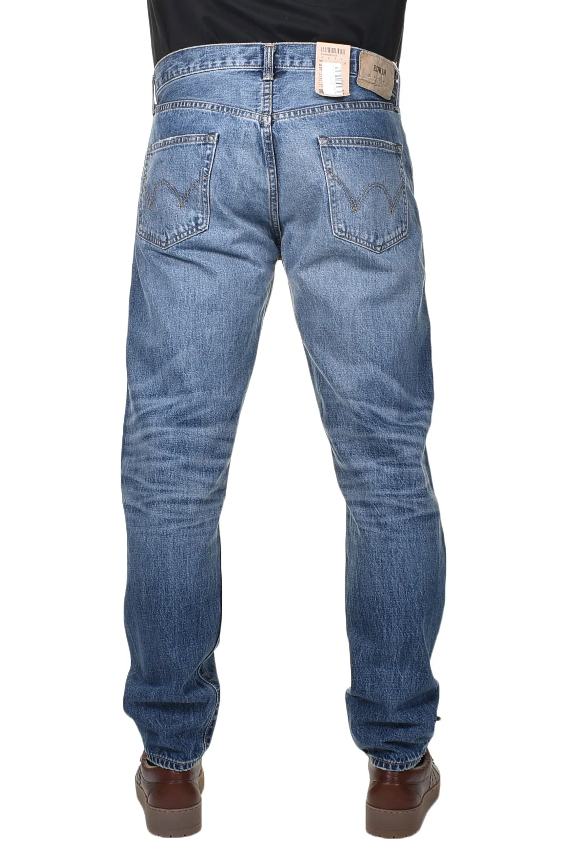 Regular Tapered Jeans Kaihara Pure Indigo Stretch Denim Blue Mid Dark Used sold by RAGAZZI product image thumbnail 2