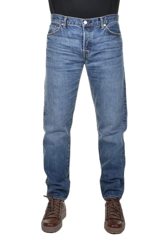 Regular Tapered Jeans Kaihara Pure Indigo Stretch Denim Blue Mid Dark Used sold by RAGAZZI