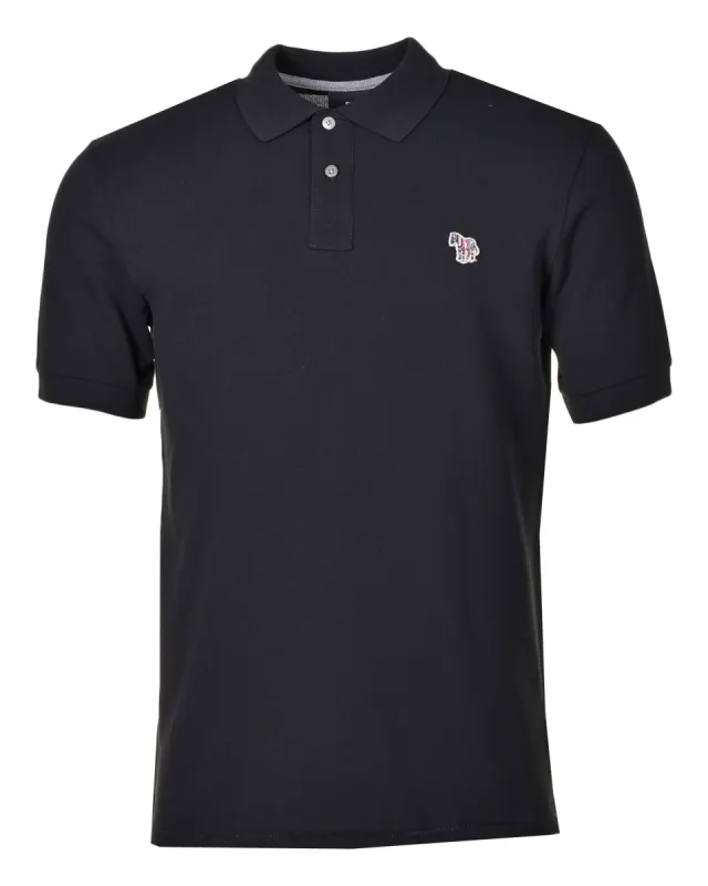 Regular Fit Short Sleeve Zebra Polo Shirt Black sold by RAGAZZI