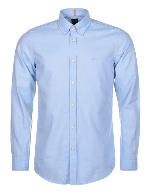 Rickert Long Sleeve Oxford Shirt Open Blue sold by RAGAZZI