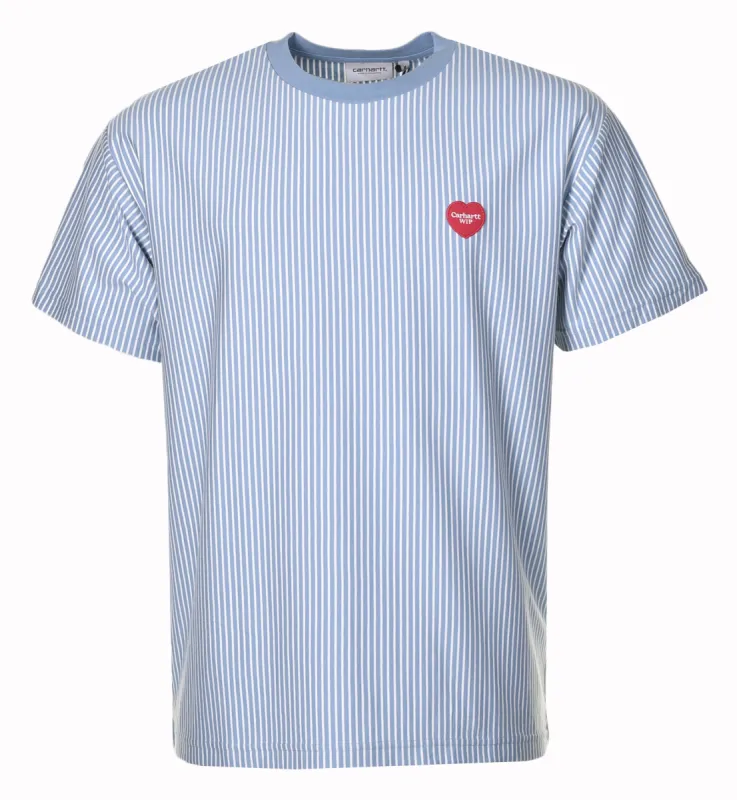 Short Sleeve Terrell Stripe T Shirt Bleach Wax sold by RAGAZZI