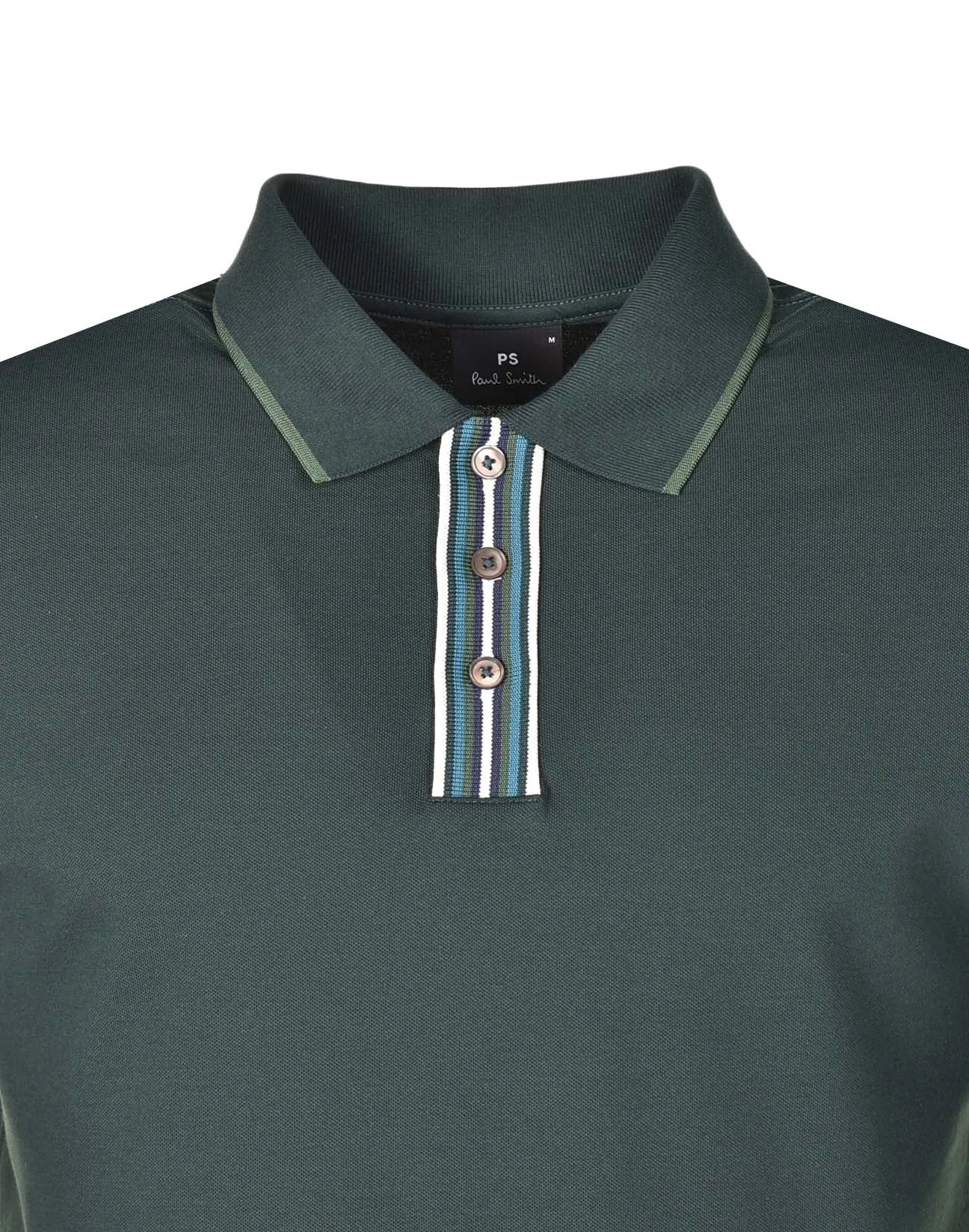 Regular Fit SS Stripe Placket Polo Shirt Bottle Green sold by RAGAZZI product image thumbnail 3