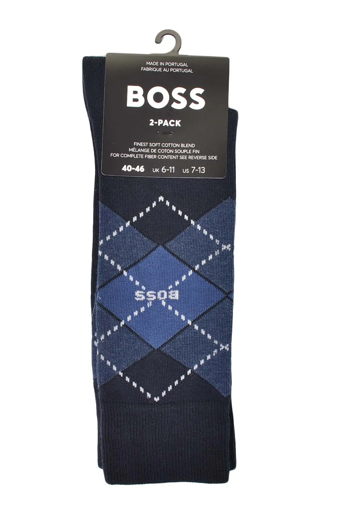 2 Pack Argyle Socks 403 Dark Blue sold by RAGAZZI