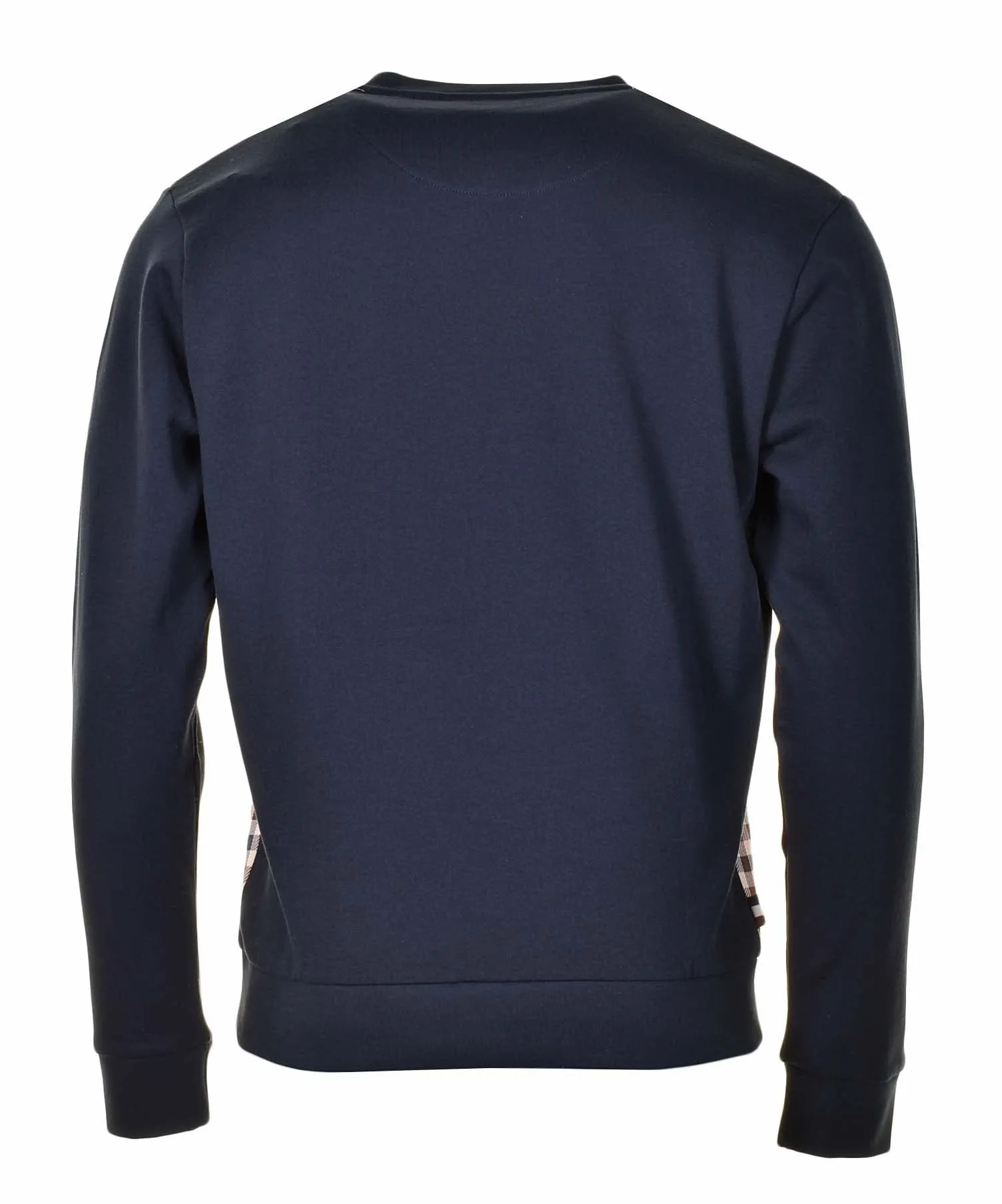 Active Club Check Crew Neck Sweatshirt Navy sold by RAGAZZI product image thumbnail 2