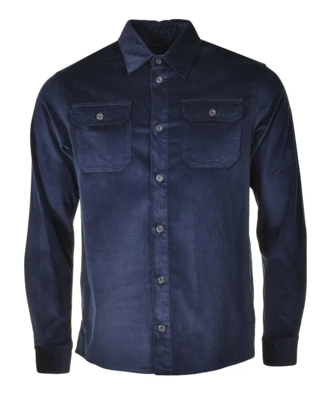 Long Sleeve Corduroy Overshirt Navy sold by RAGAZZI
