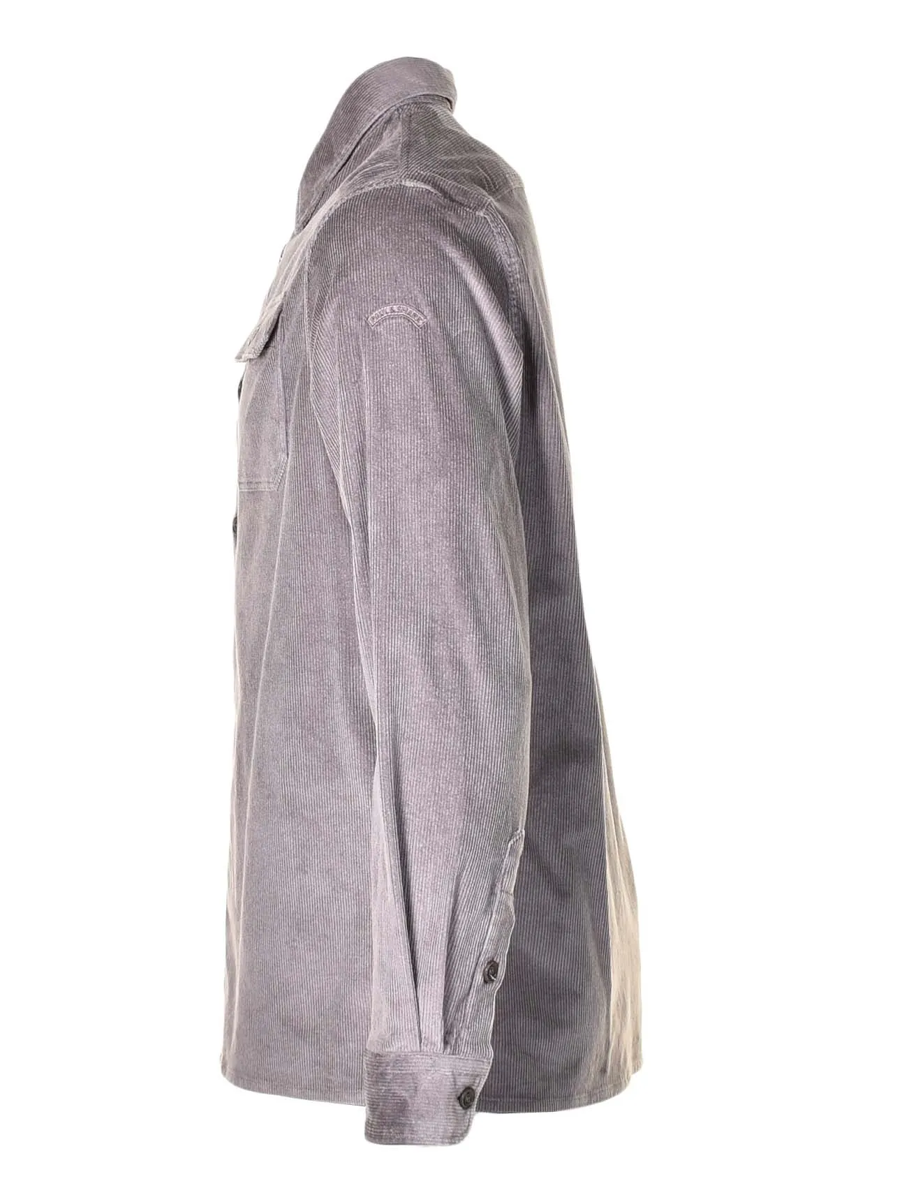 Long Sleeve Corduroy Overshirt Grey sold by RAGAZZI product image thumbnail 3