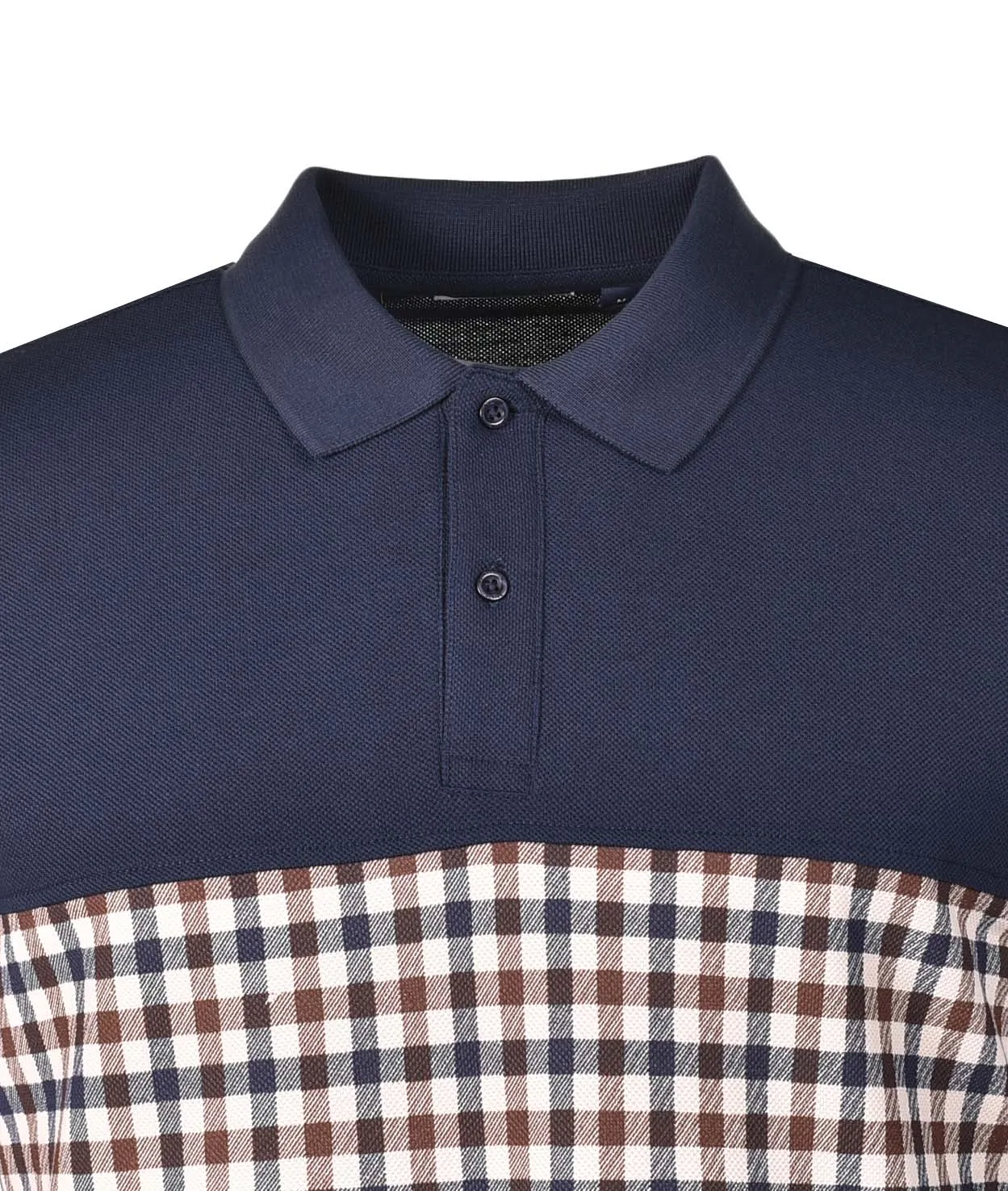 Active Club Check Insert Long Sleeve Polo sold by RAGAZZI product image thumbnail 3