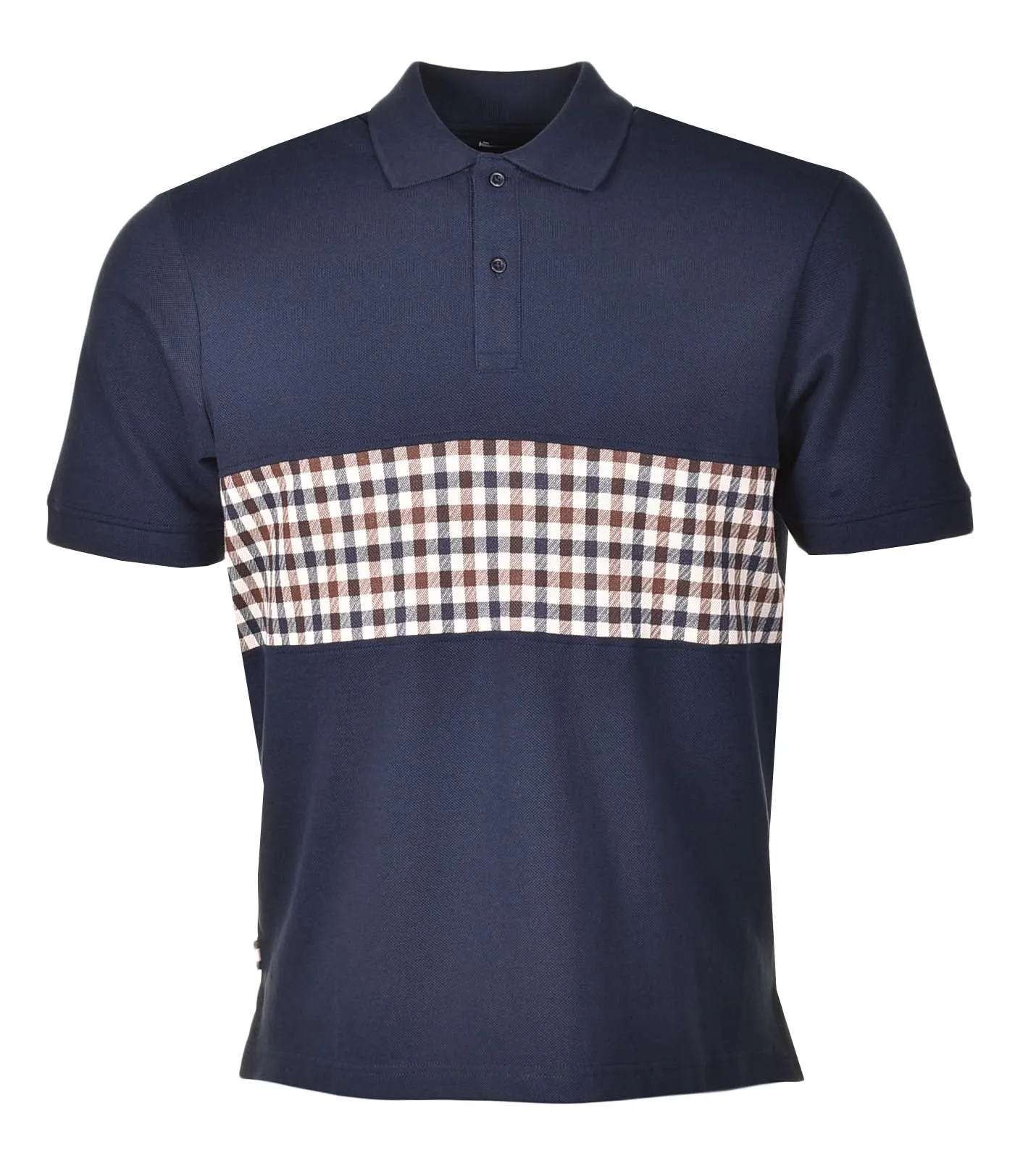 Active Club Check Insert Short Sleeve Polo sold by RAGAZZI