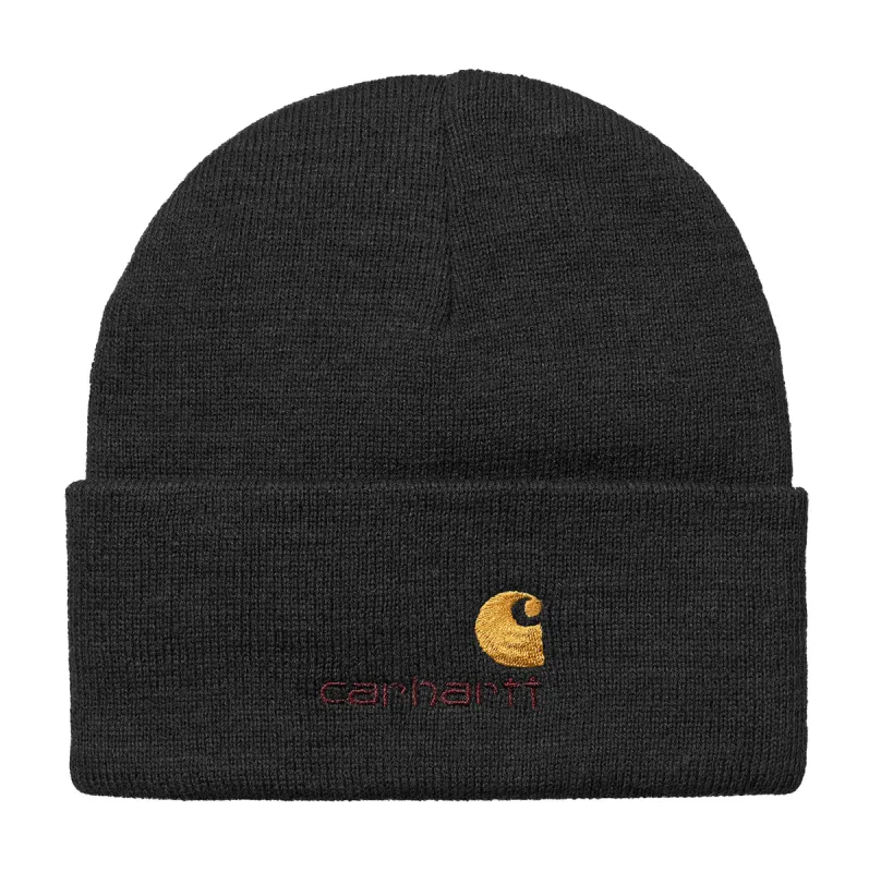 American Script Beanie Black sold by RAGAZZI