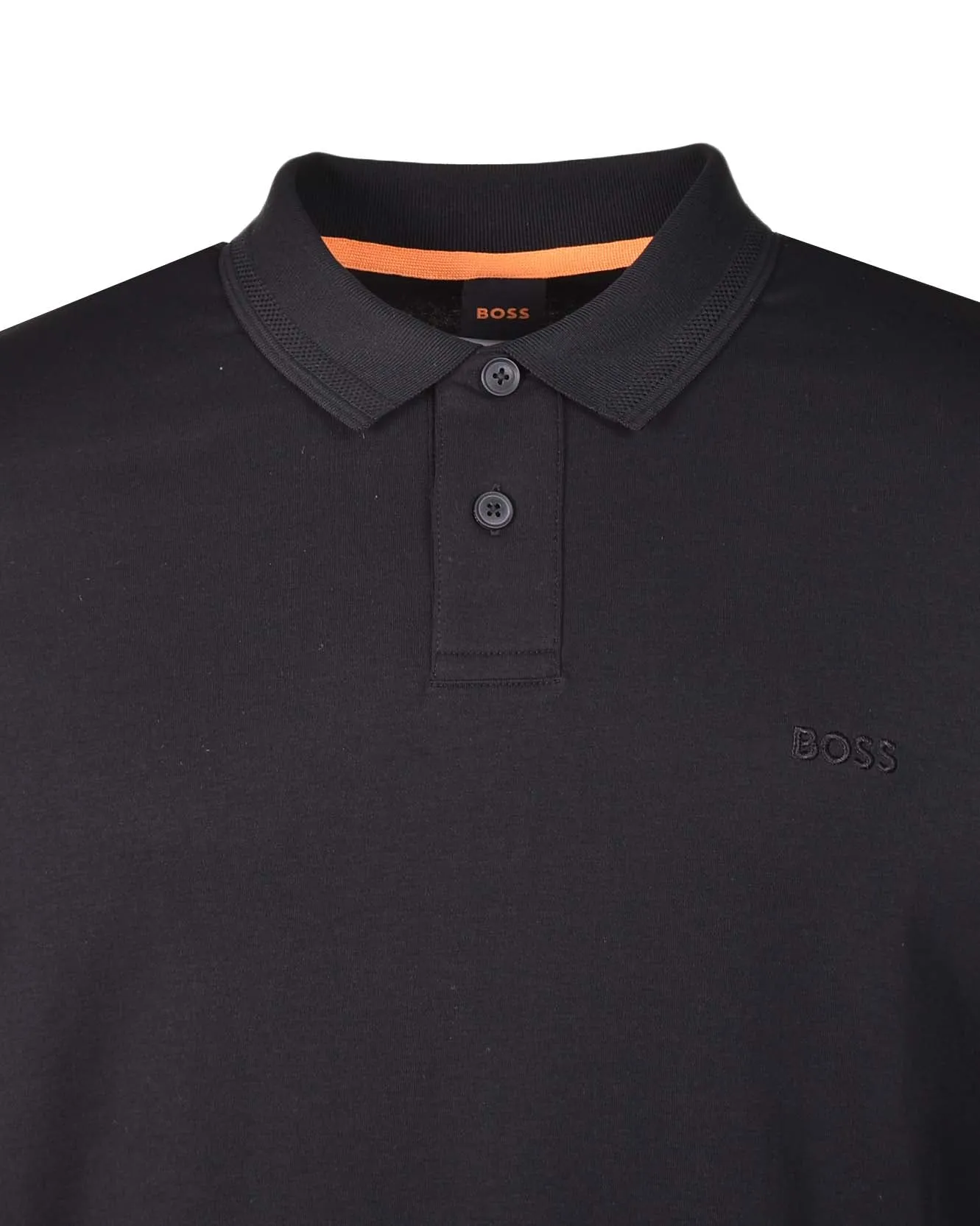 Pe Interlock Long Sleeve Polo Shirt Black sold by RAGAZZI product image thumbnail 3