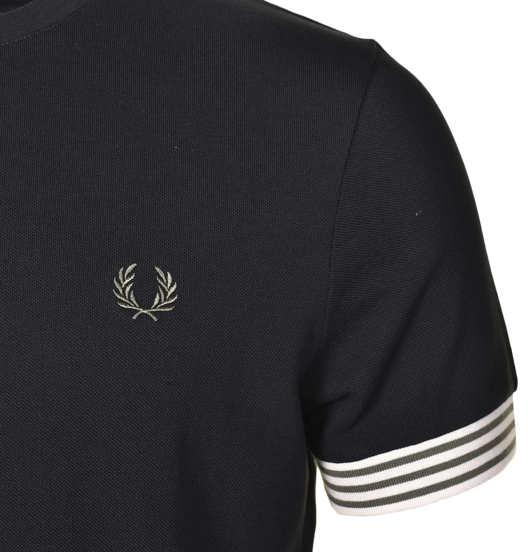 Striped Cuff Pique T Shirt Black sold by RAGAZZI product image thumbnail 4