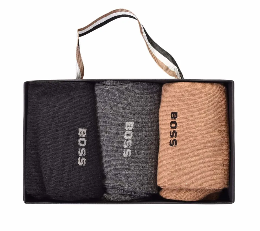 3 Pack Socks Gift Set 963 Black Grey Beige sold by RAGAZZI