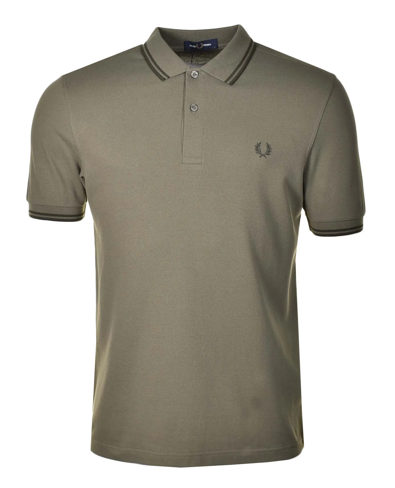 Short Sleeve Twin Tipped Polo Laurel Green Night Green sold by RAGAZZI