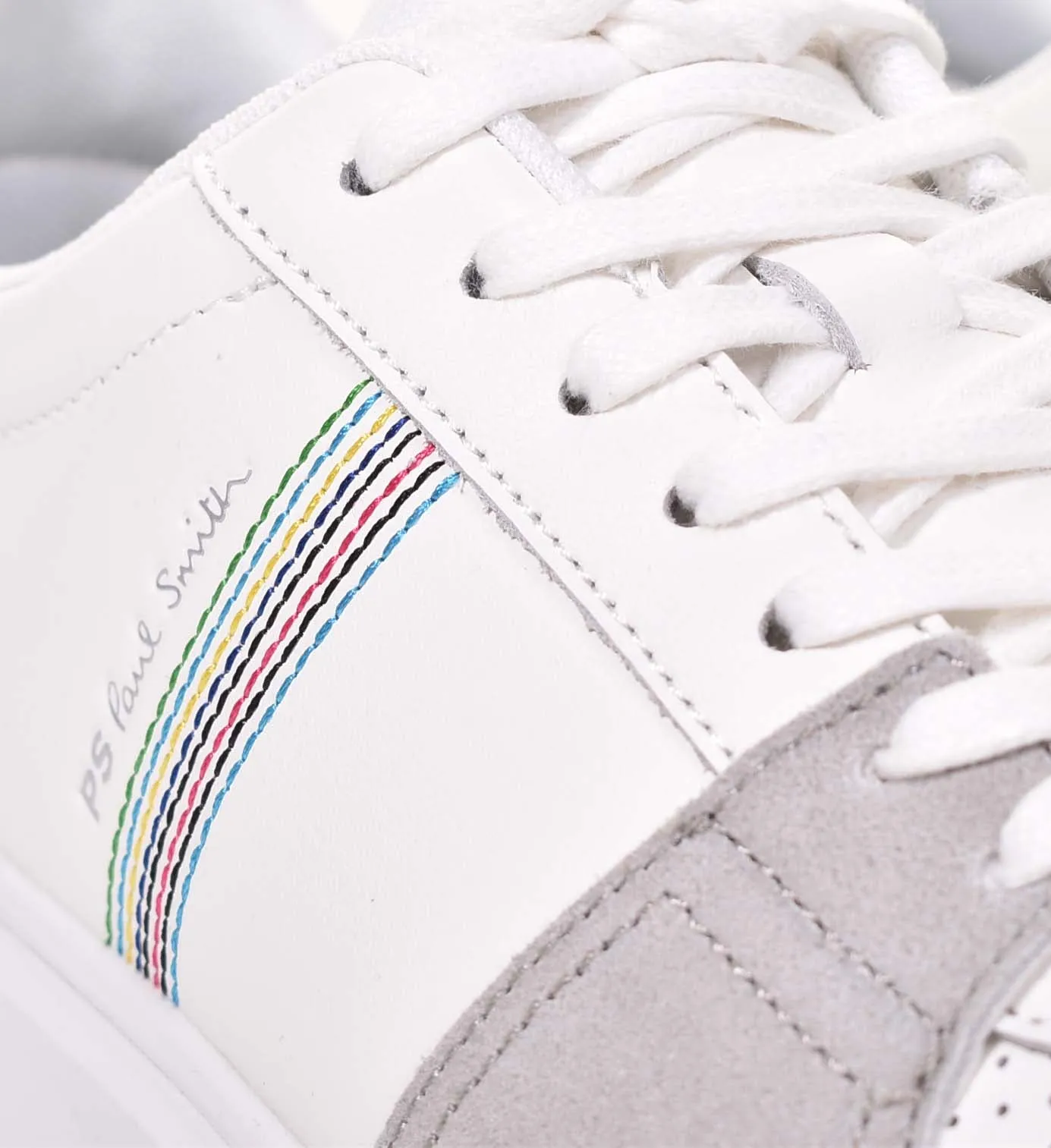 Tyne Leather Trainers White Grey sold by RAGAZZI product image thumbnail 4