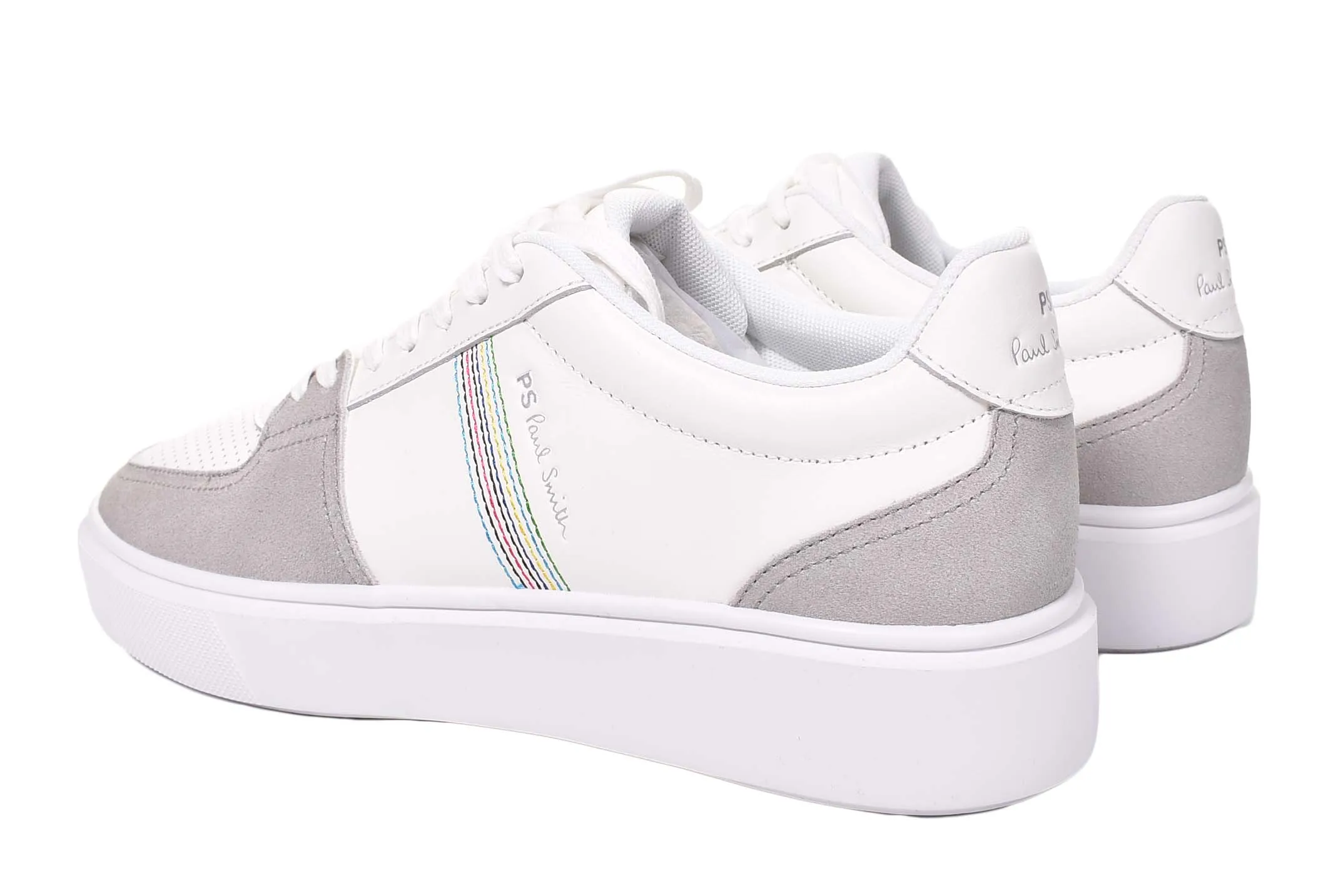 Tyne Leather Trainers White Grey sold by RAGAZZI product image thumbnail 3