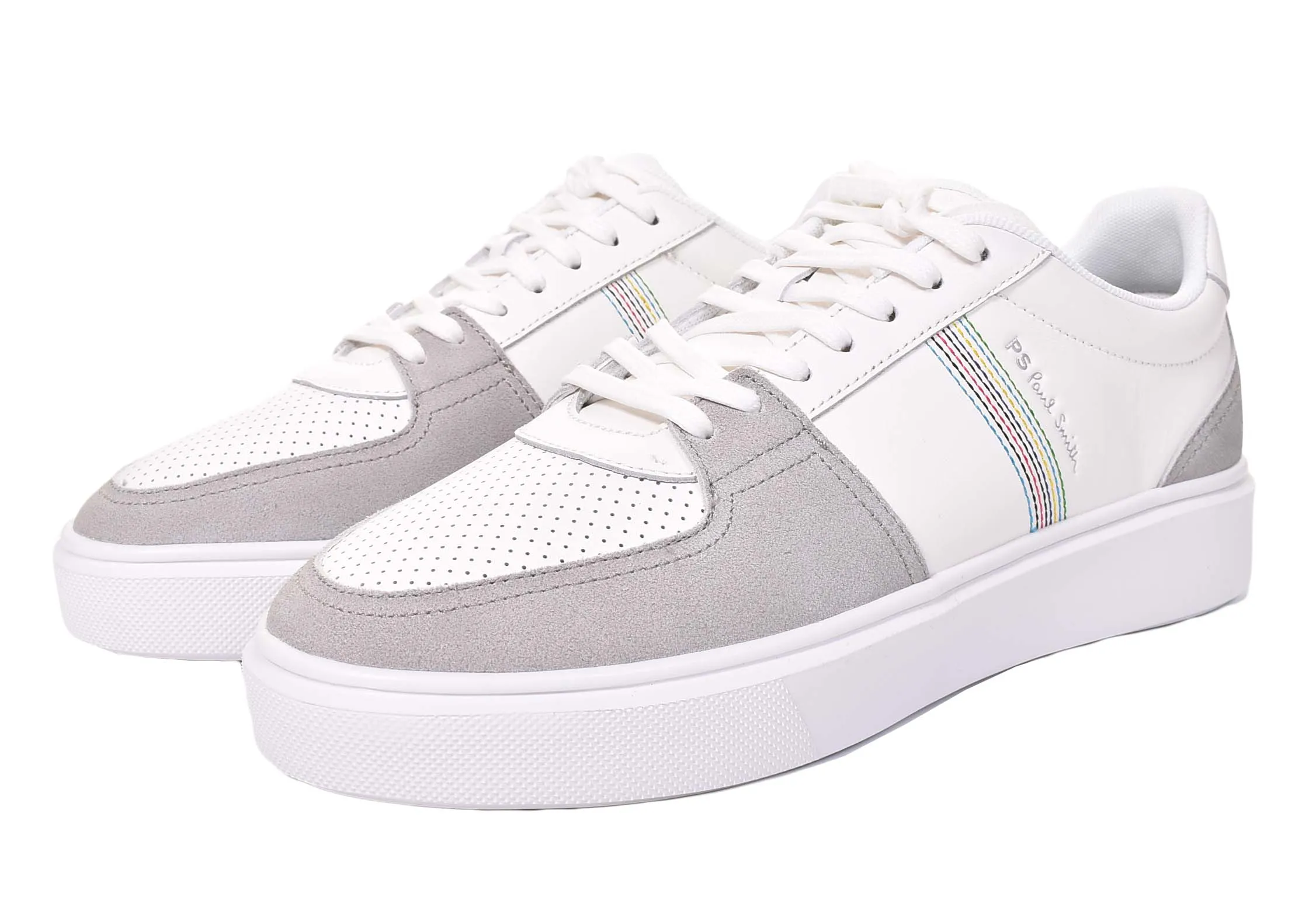Tyne Leather Trainers White Grey sold by RAGAZZI product image thumbnail 2