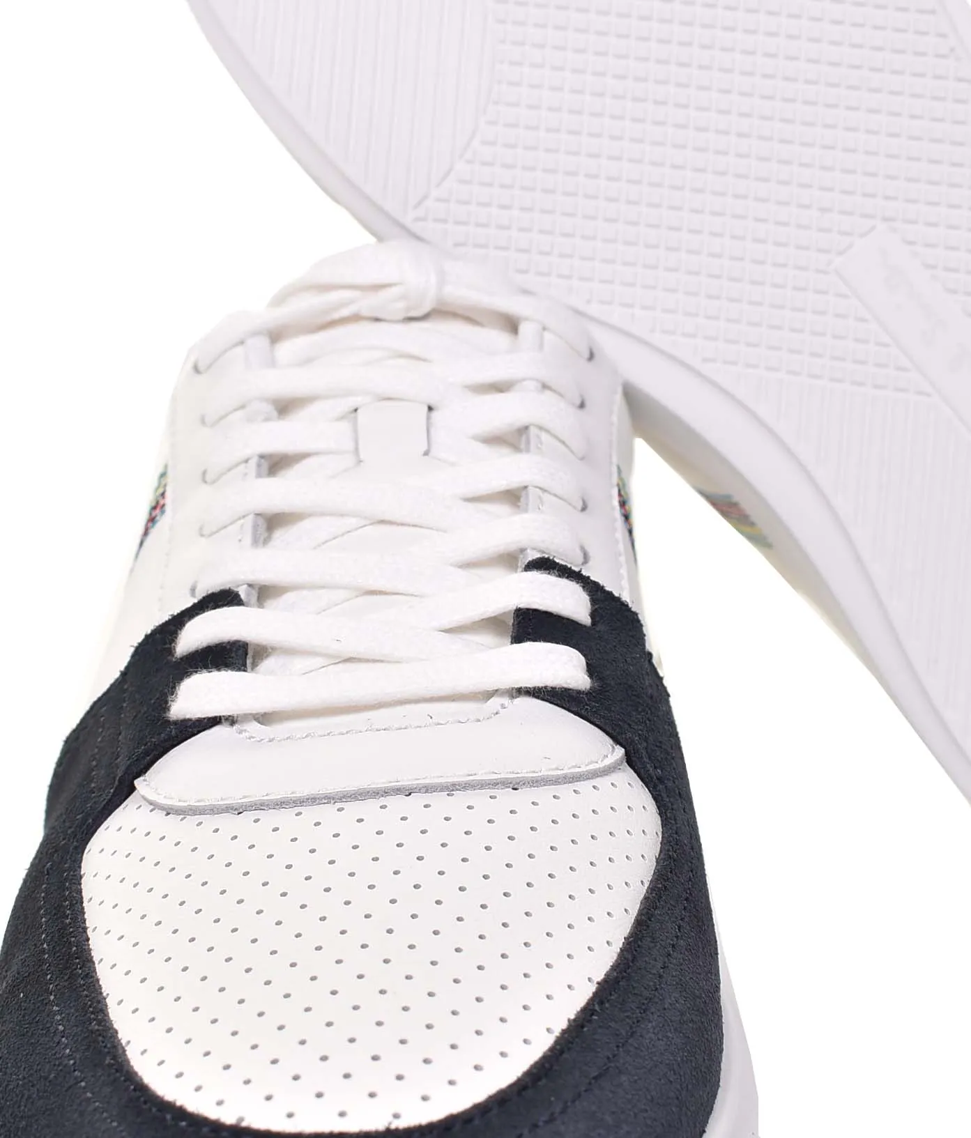 Tyne Leather Trainers White Navy sold by RAGAZZI product image thumbnail 5